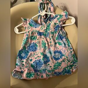 Lilly Pulitzer Pink and Blue Floral Kids Dress